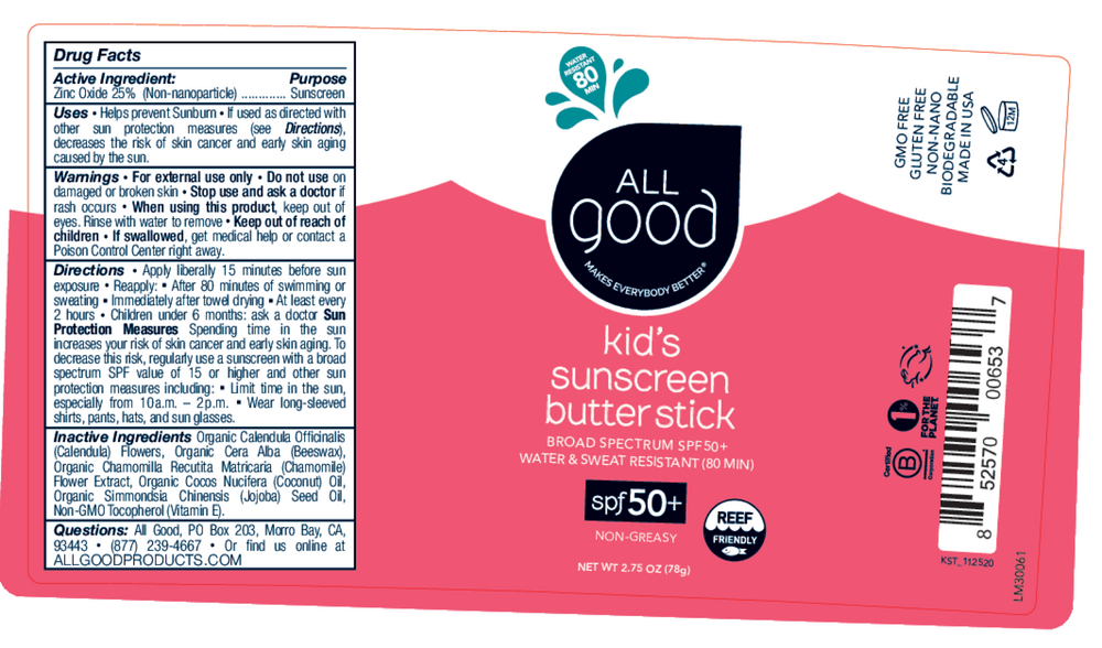 All Good SPF50+ Kid's Sunscreen Butter Stick
