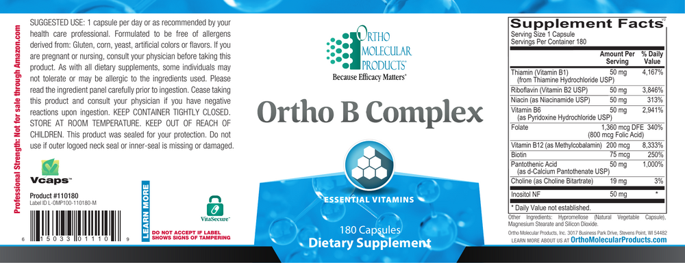 Ortho Molecular Ortho B Complex