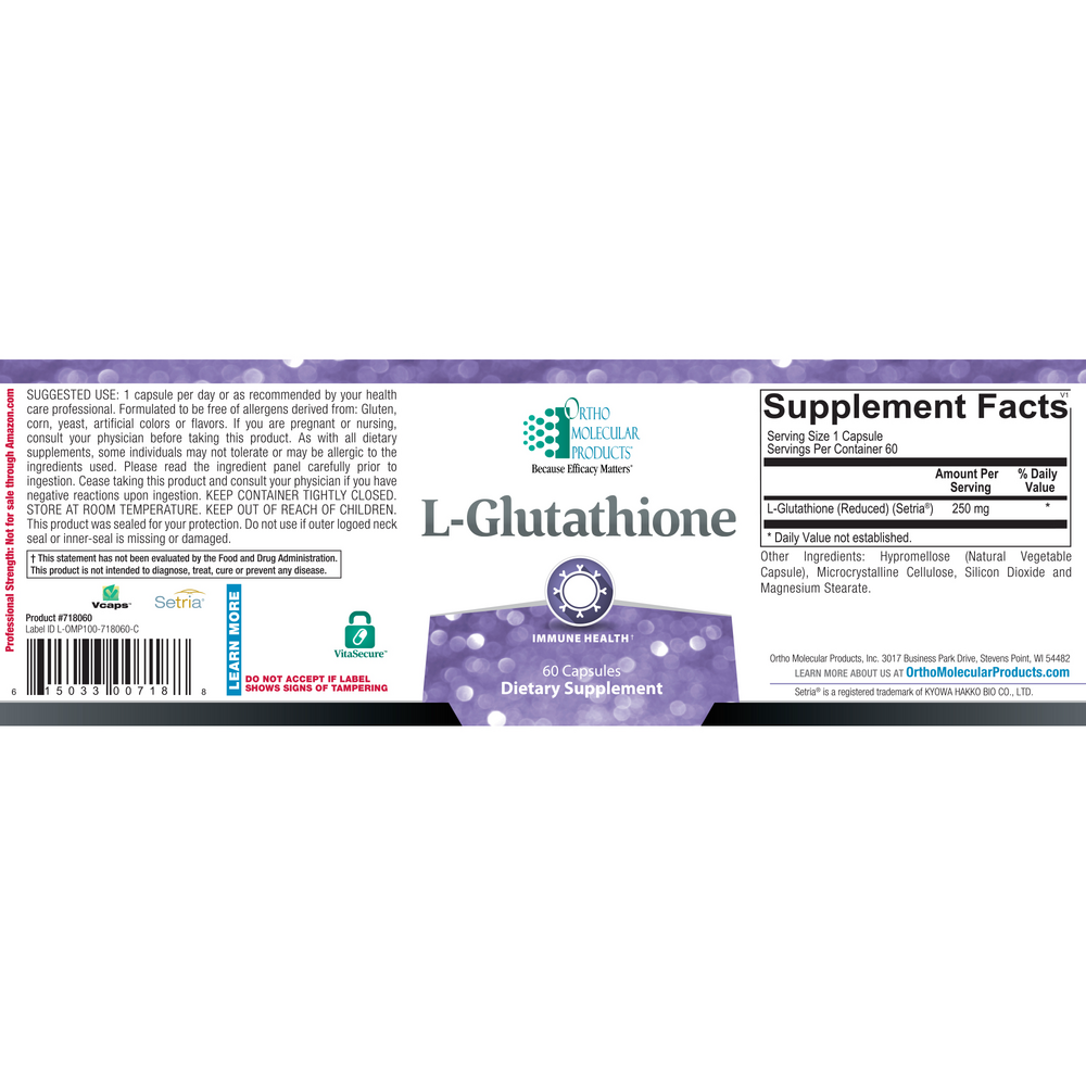 Ortho Molecular L-Glutathione Ortho Molecular L-Glutathione
