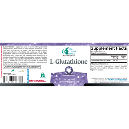 Ortho Molecular L-Glutathione TheApothecure.com Ortho Molecular L-Glutathione TheApothecure.com