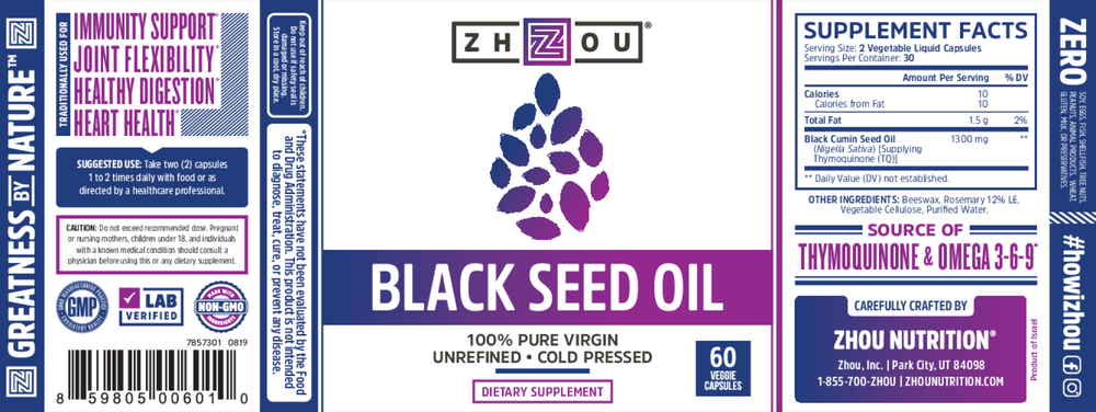 Zhou Nutrition Black Seed Oil