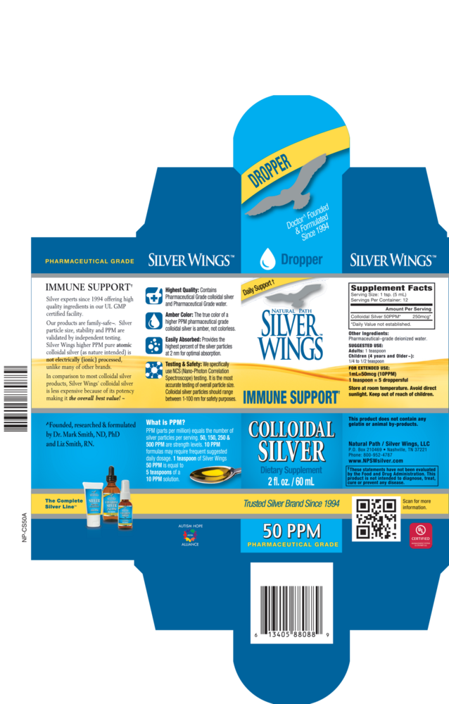 Silver Wings Colloidal Silver 50PPM Dropper