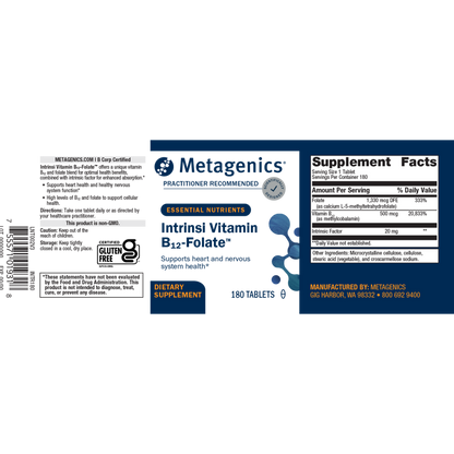 INTRINSI B12-FOLATE 60 TABS