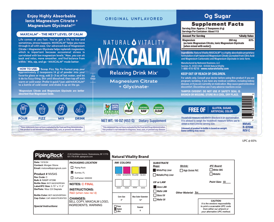 MAX CALM Magnesium Citrate + Glycinate Original