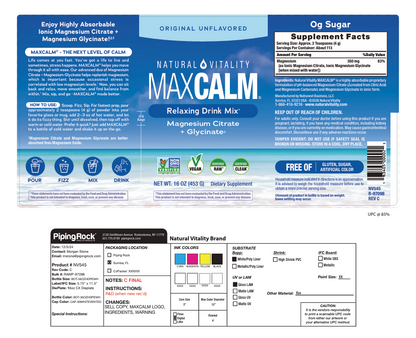 MAX CALM Magnesium Citrate + Glycinate Original