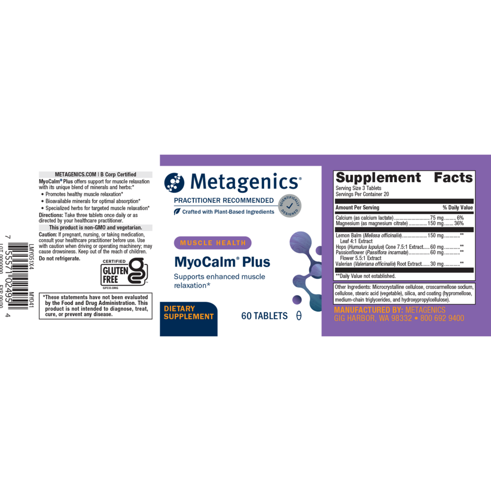 MYOCALM PLUS 60 TABLETS