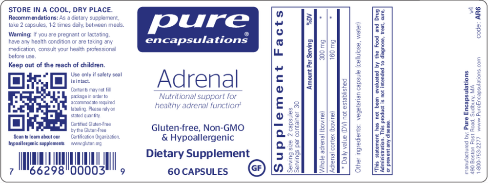 Pure Encapsulations Adrenal 60 Caps