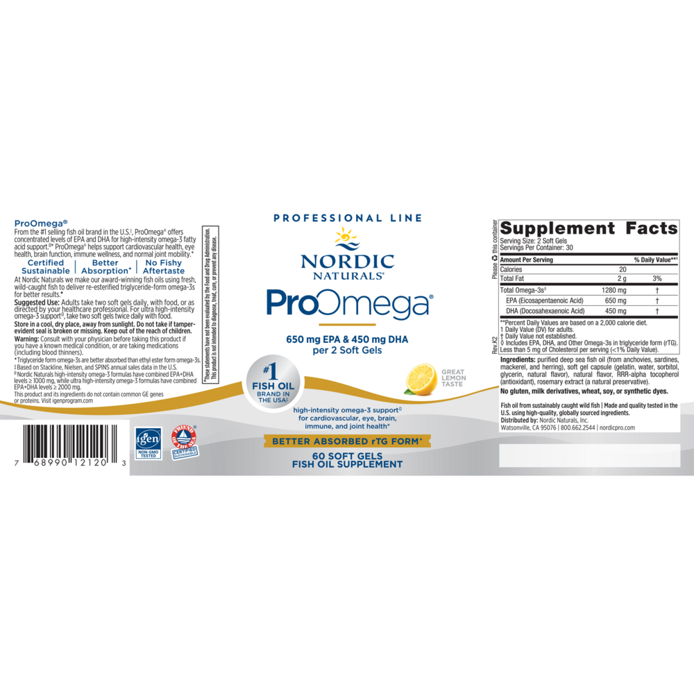 ProOmega Lemon 60 SoftGels