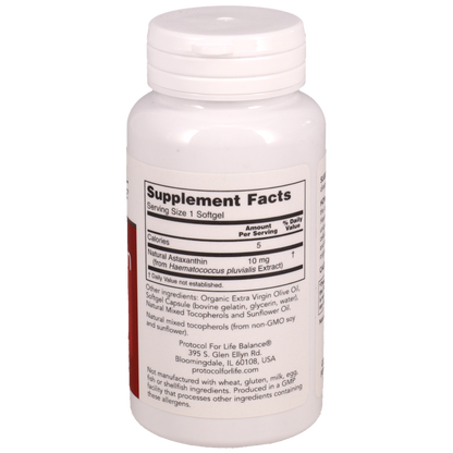 Protocol for Life Balance Astaxanthin 10mg 60Softgels