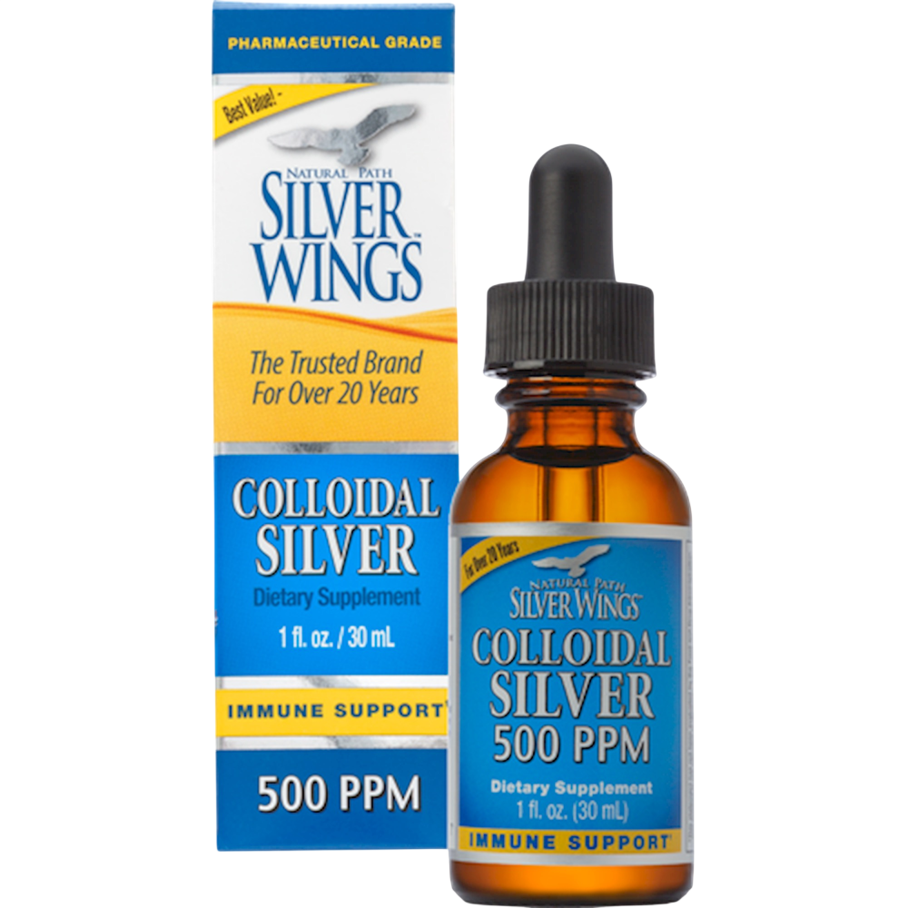 Silver Wings Colloidal Silver 500 PPM dropper 1 fl oz