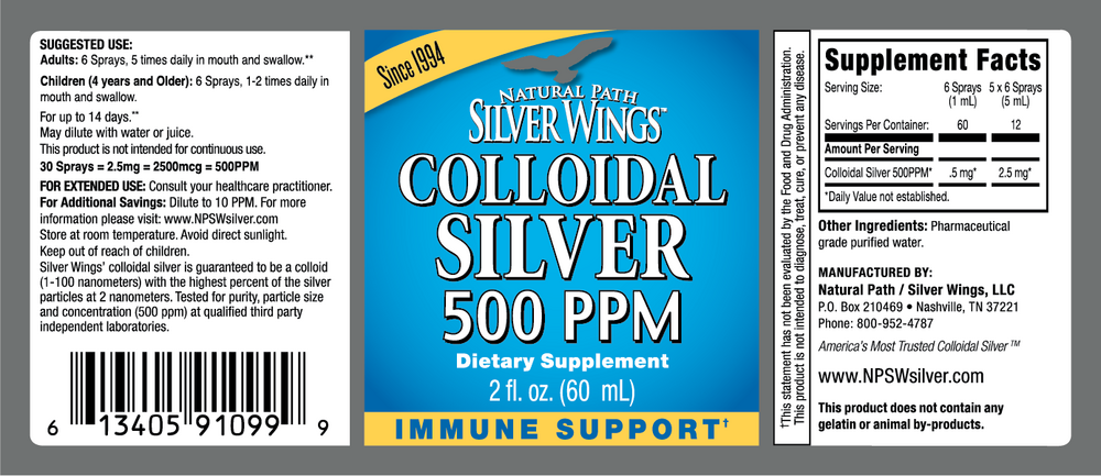 Colloidal Silver 500PPM Spray