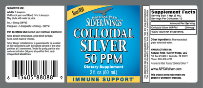 Silver Wings Colloidal Silver 50PPM Dropper