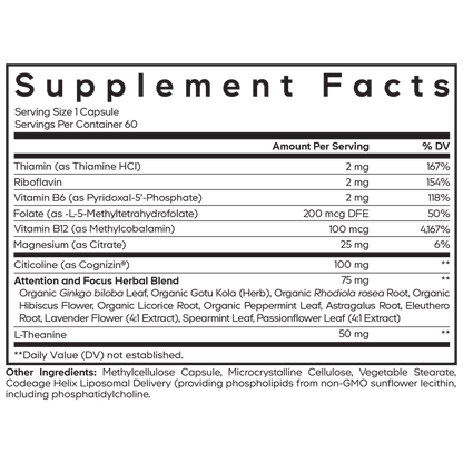 Teen Brain Focus Vitamins+
