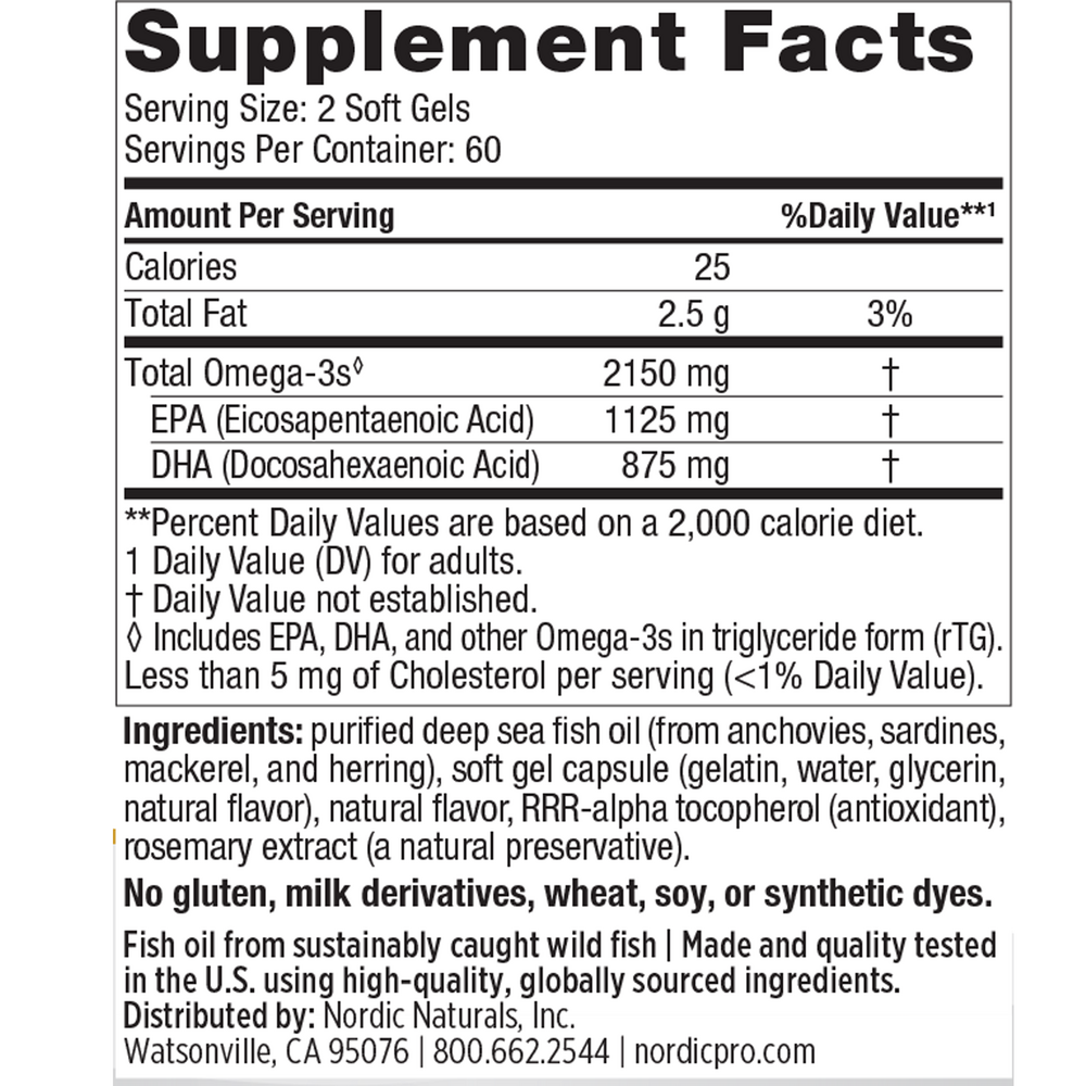 Nordic Naturals ProOmega® 2000, Softgels, Lemon