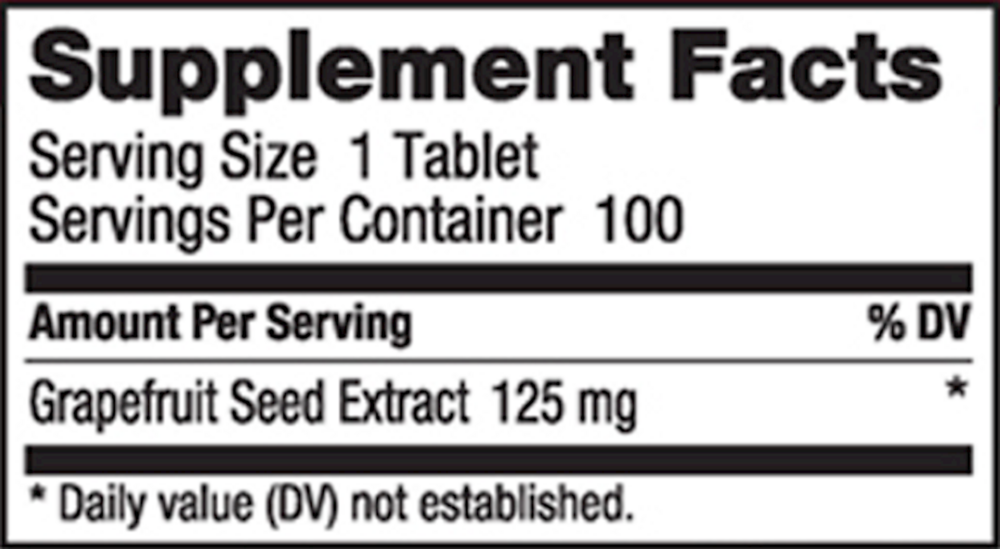 GRAPEFRUIT SEED EXTRACT 125mg