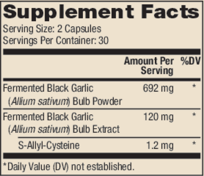 Dr. Mercola Fermented Black Garlic 60 Caps