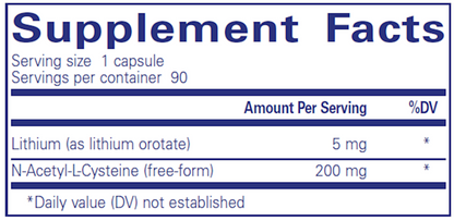 Pure Encapsulations Lithium (Orotate) 5mg