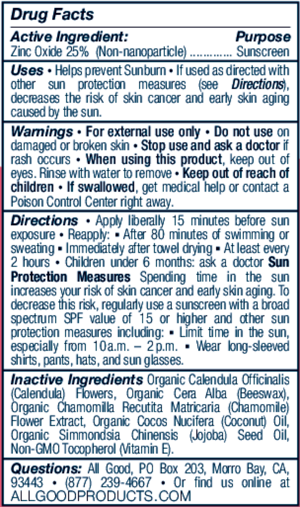 All Good SPF50+ Kid's Sunscreen Butter Stick