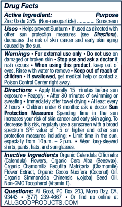 All Good SPF50+ Kid's Sunscreen Butter Stick
