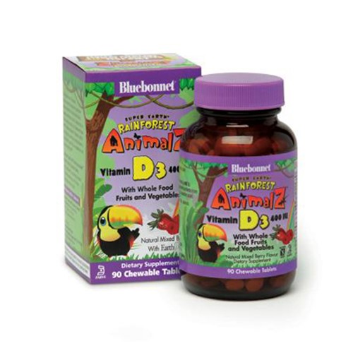BLUE BONNET RAINFOREST ANIMALZ VITAMIN D3 10 mcg (400 IU)