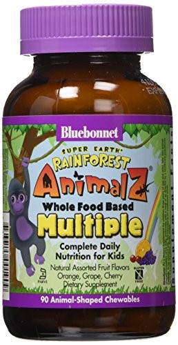 Bluebonnet Nutrition RAINFOREST ANIMALZ Whole Food-Based Multiple Assorted Flavors