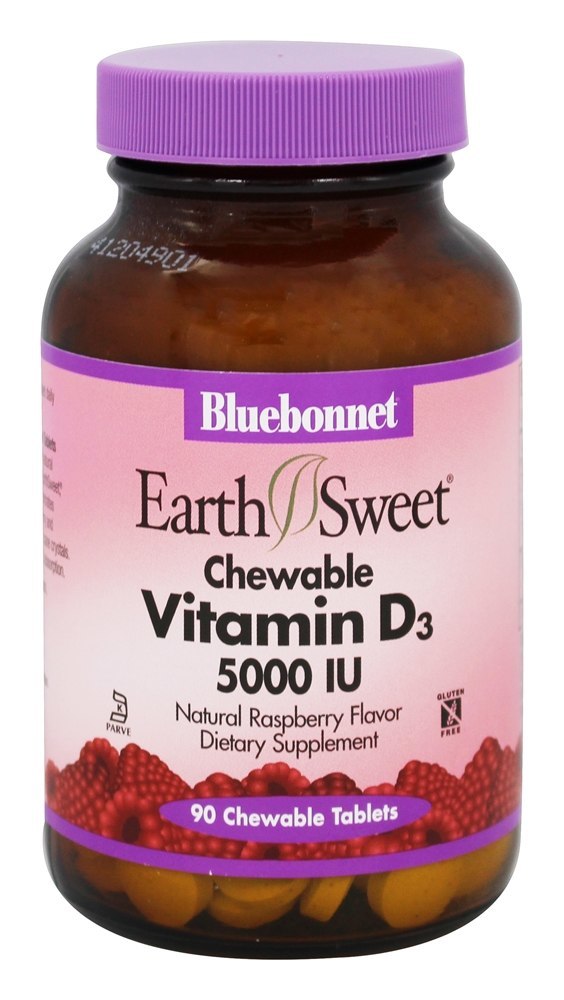 Bluebonnet Nutrition Earth Sweet Chewables VITAMIN D3 125 mcg (5000 IU)