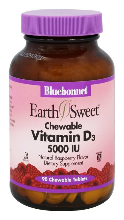 Bluebonnet Nutrition Earth Sweet Chewables VITAMIN D3 125 mcg (5000 IU)