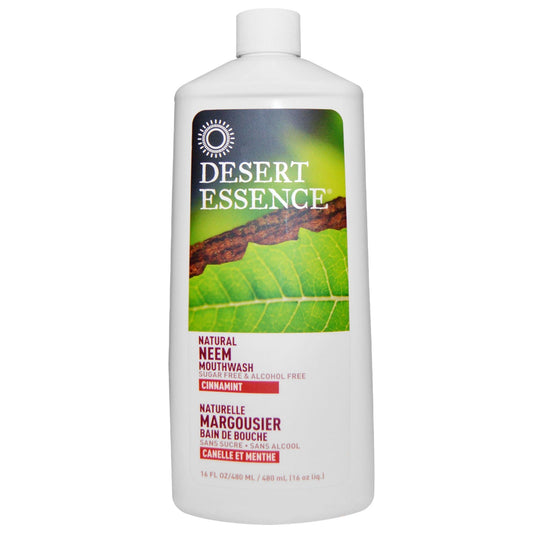 Desert Essence Neem Mouthwash Cinnamint 16oz