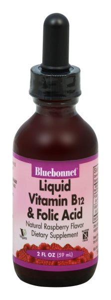 Bluebonnet Multivitamin Liquid Vitamin B12 & Folic Acid