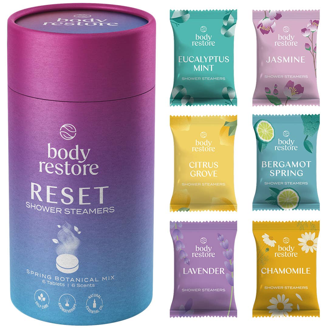 Body Restore Shower Steamer Aromatherapy Tube Pack of 6 : Rose