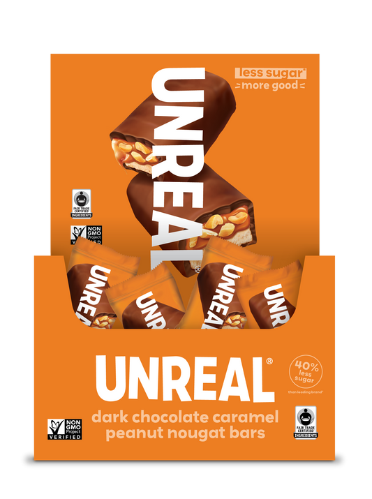 Dark Chocolate Caramel Peanut Nougat Bars Caddy - 30 Bars: 30 bar caddy