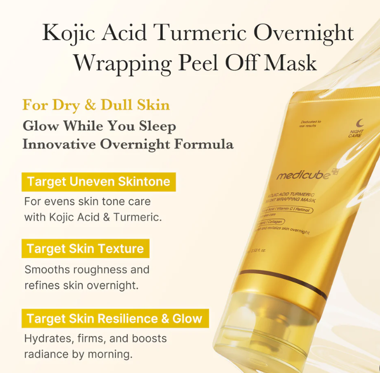 MEDICUBE Kojic Acid Turmeric Overnight Wrapping Mask