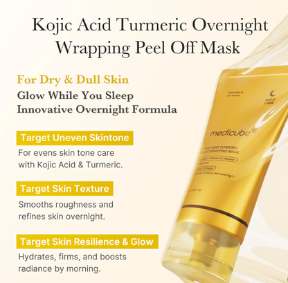 MEDICUBE Kojic Acid Turmeric Overnight Wrapping Mask