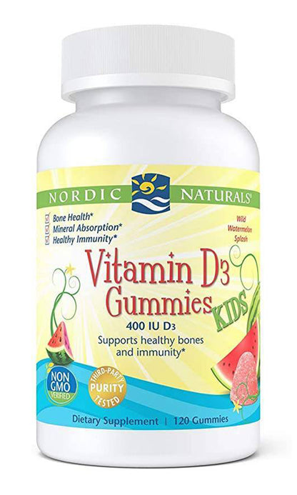Nordic Naturals Vitamin D3 Gummies for kids on a white background