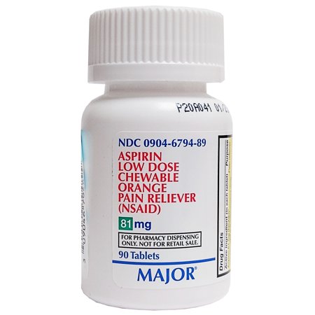 ASPIRIN 81MG CHEW TAB 90