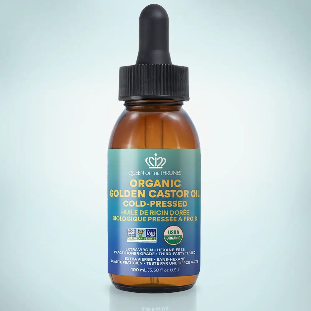 Organic Golden Castor Oil with Dropper 100mL (6 Units)