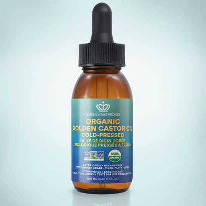 Organic Golden Castor Oil with Dropper 100mL (6 Units)