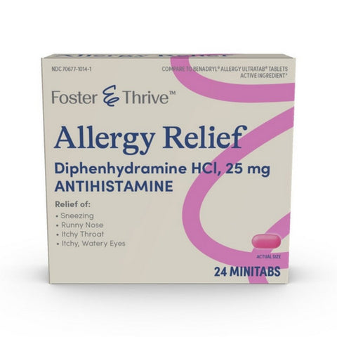 Foster And Thrive, Allergy Relief, 25 Mg, 24 Tabs