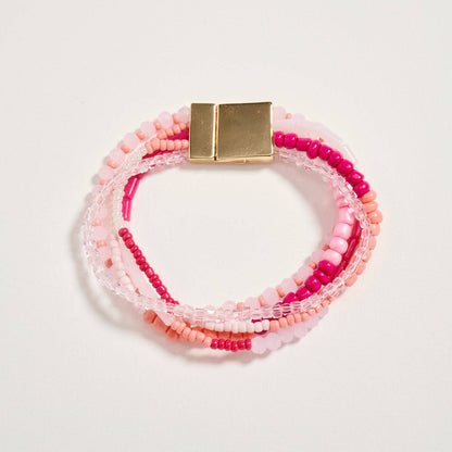Beaded Boho Stack Bracelet | Magnetic Clasp: NT / ONE