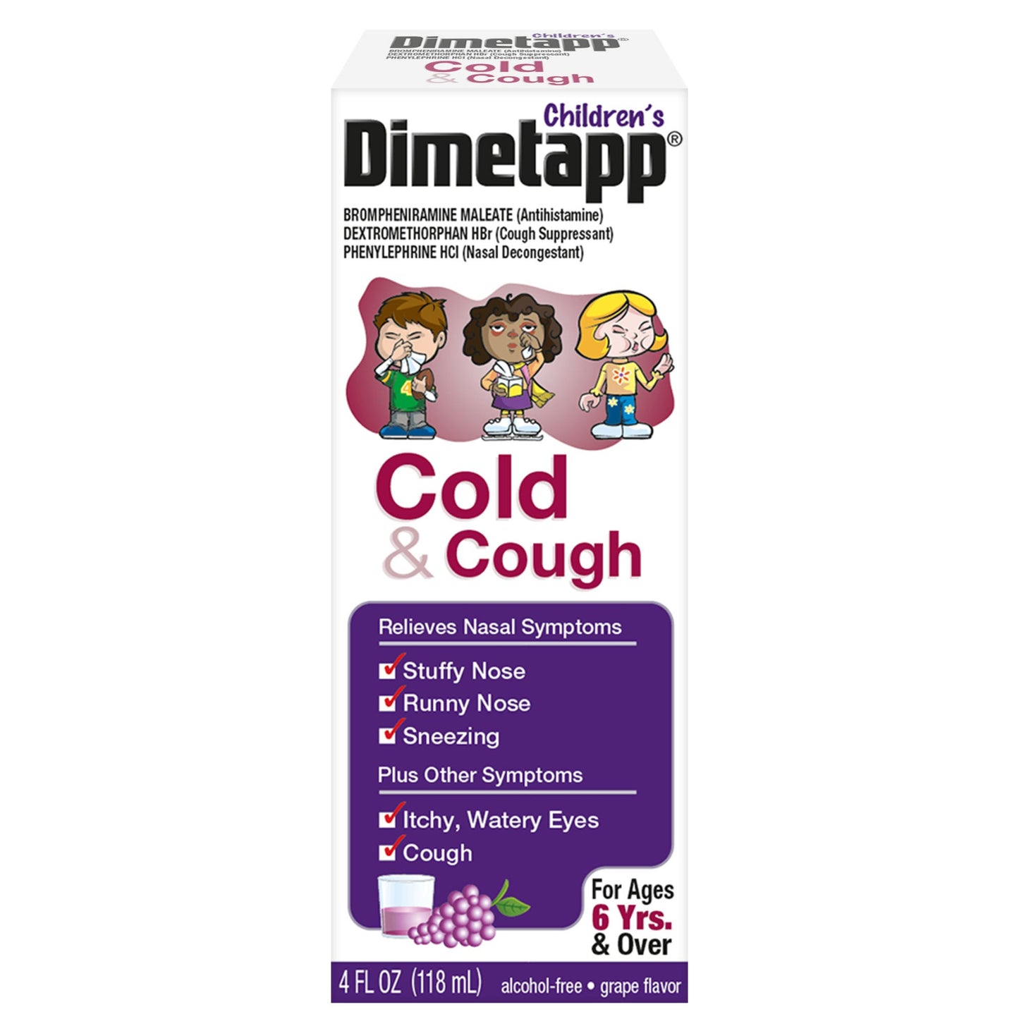 DIMETAPP COLD  COUGH GRPE 4OZ