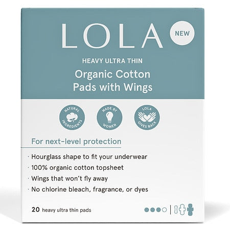 Lola ORGANIC PAD WINGS ULTRA THIN 20 Count