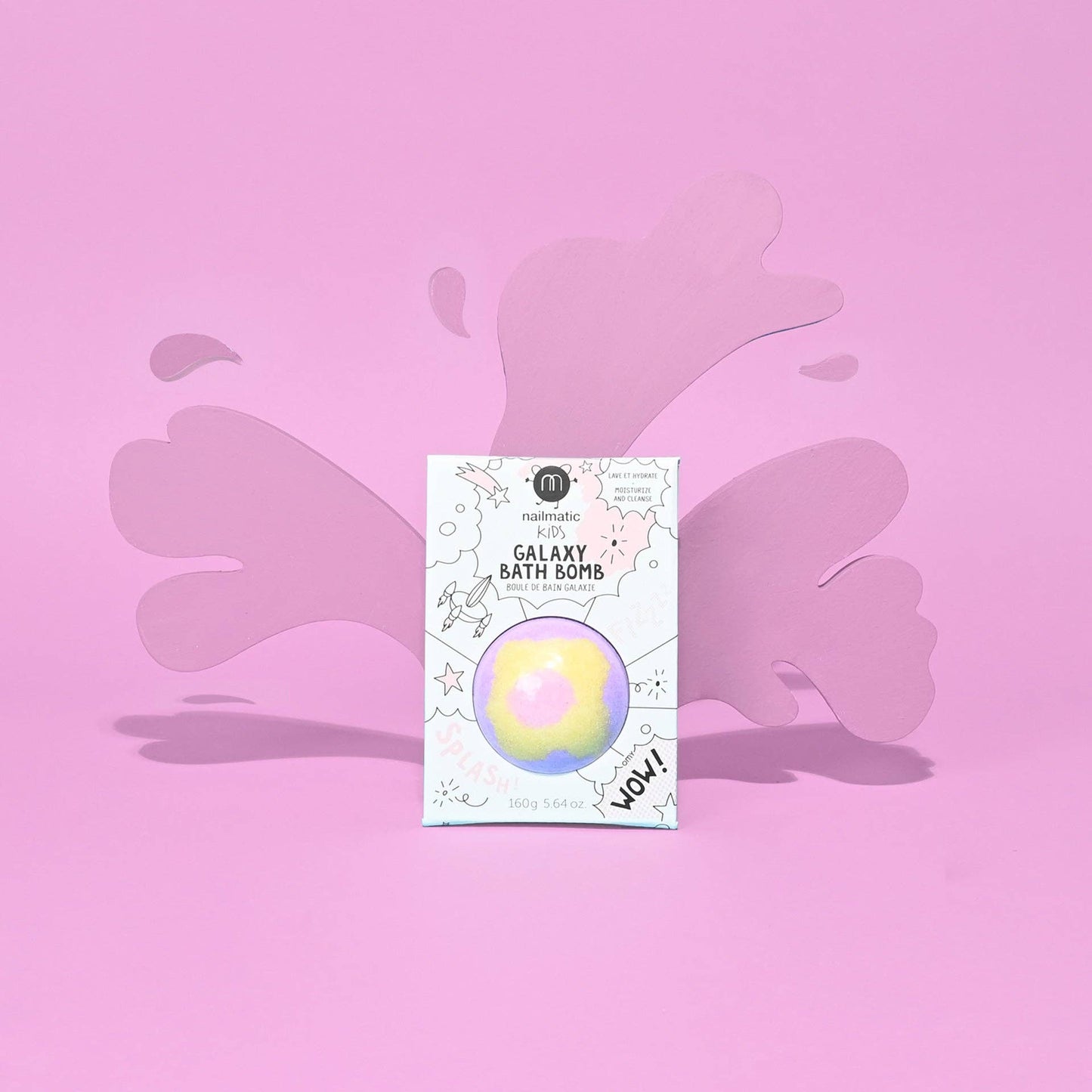 Bath Bomb for Kids GALAXY SUPERNOVA Pink Yellow Purple