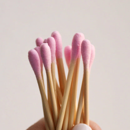 Mei Apothecary Biodegradable Pink Cotton Swabs