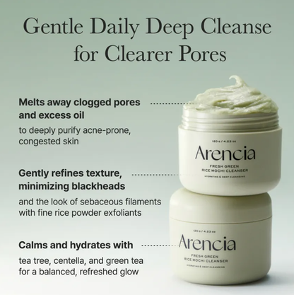 ARENCIA Fresh Green Rice Mochi Cleanser