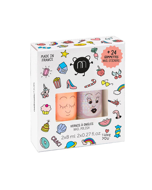 Nail Polish and Nail Sticker Set for Kids CRAC