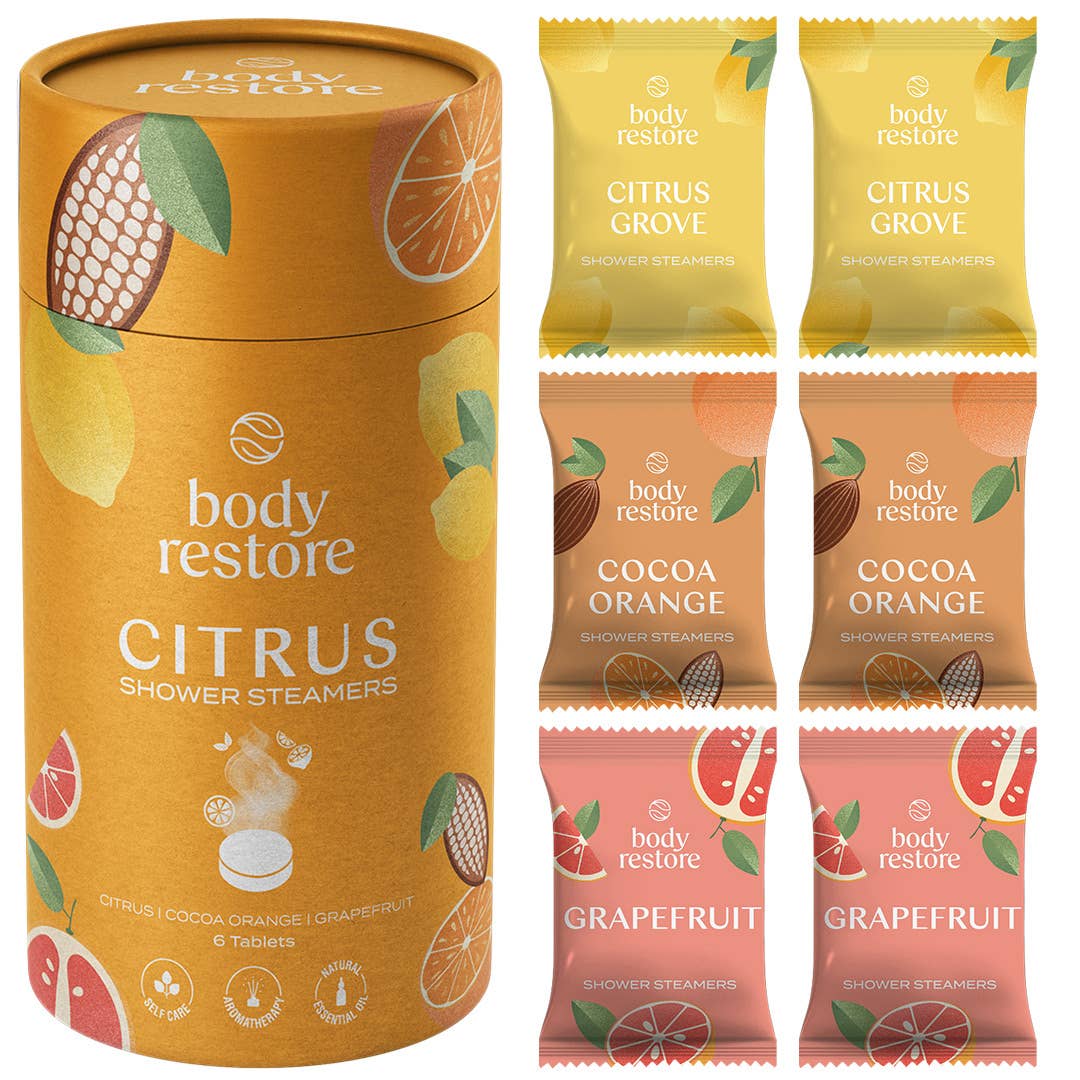 Body Restore Shower Steamer Aromatherapy Tube Pack of 6 : Eucalyptus & Mint
