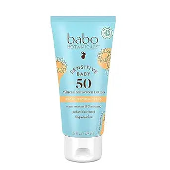 Babo Botanicals Sensitive Baby Mineral Sunscreen Lotion SPF50 3 OZ