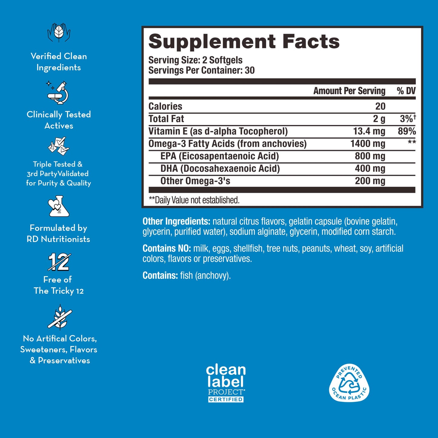 OMG! OMEGA THE GREAT ULTRA PURE OMEGA-3 FISH OIL SOFTGELS