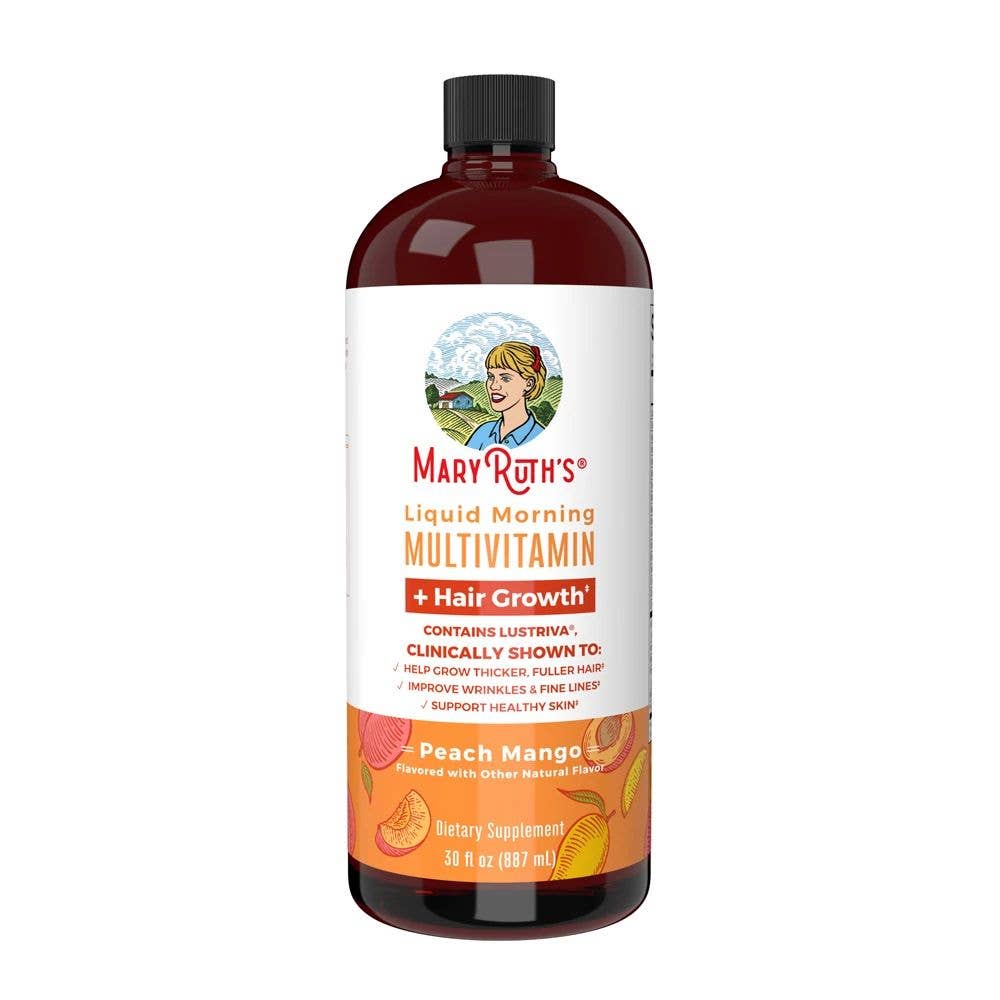 Peach Mango Morning Liquid Multivitamin + Hair Growth