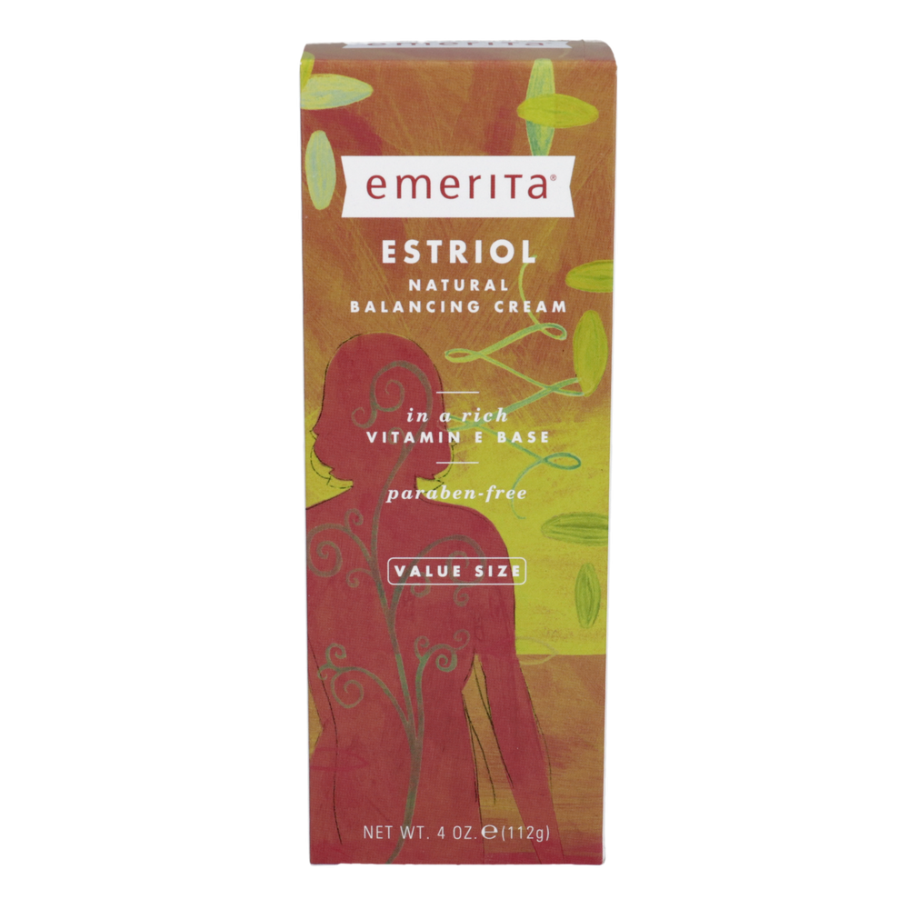 Emerita Estriol Natural Balancing Cream with Vitamin E, 4 oz